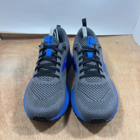 Brooks Revel 5 Men Size 8 Grey Blue Lace Up Athletic Running Shoes - Picture 2 of 9